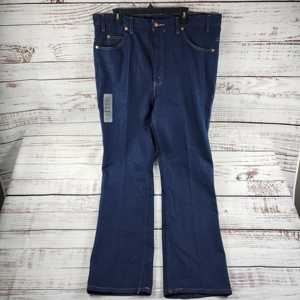 Deadstock VTG Levi's 517 Bootcut Jeans 42x32 Flex Denim Traditional Dark Wash